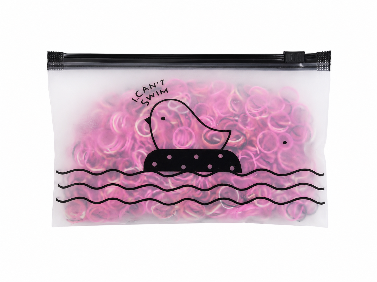 Set de Bandas Elásticas para Peinados en Colores Rosa, Blanco y Negro.