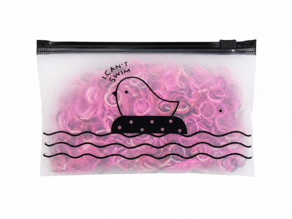 Set de Bandas Elásticas para Peinados en Colores Rosa, Blanco y Negro.