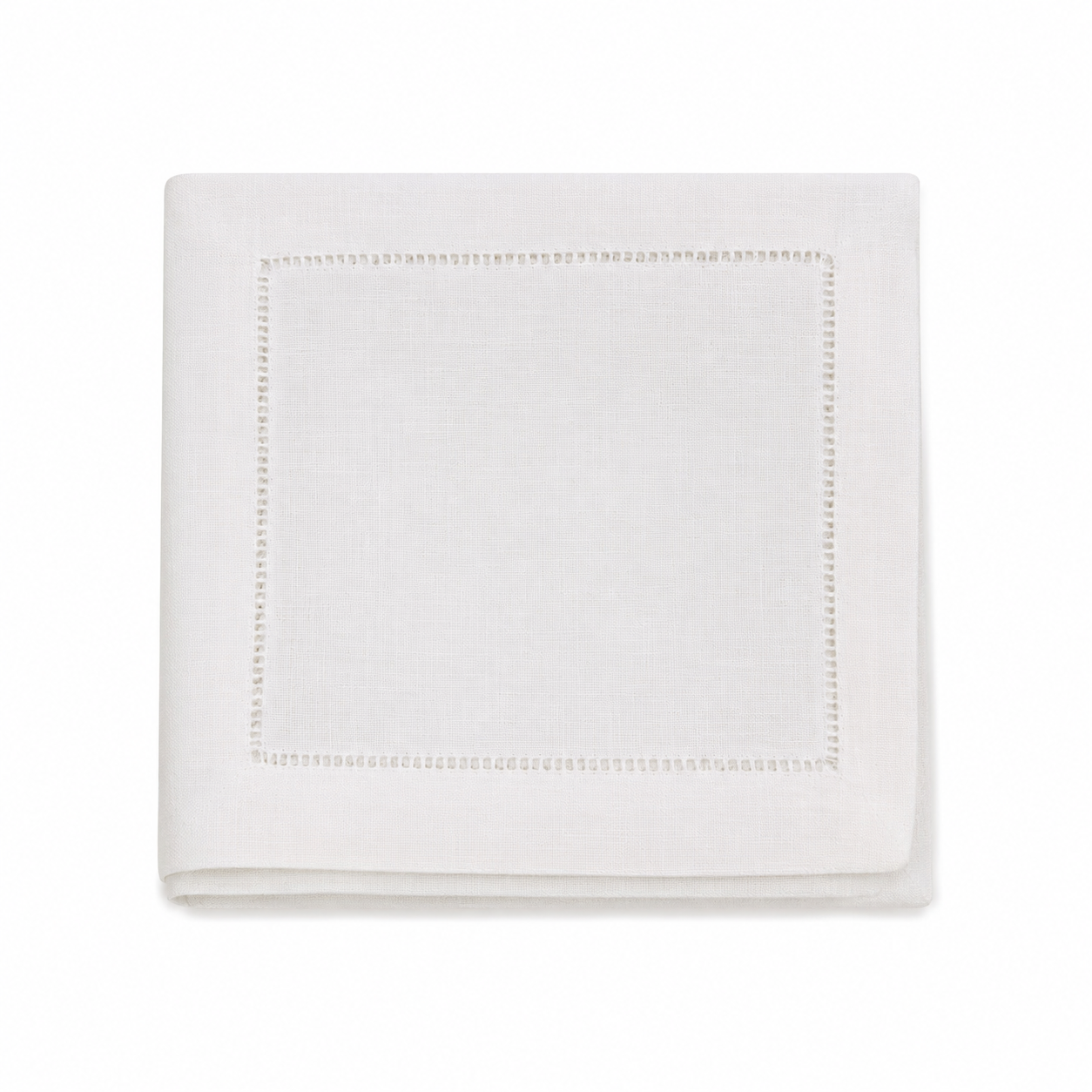 Servilleta Decorativa de Tela Blanca con Borde Calado para Mesa.
