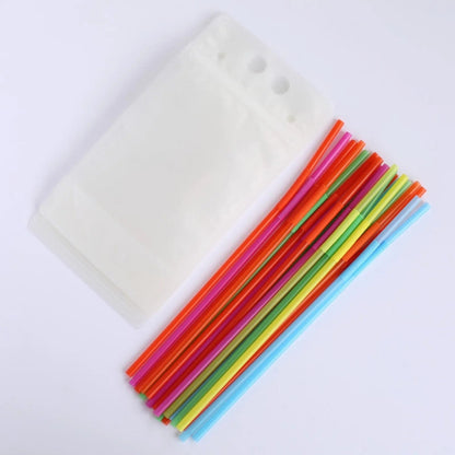 Varillas plásticas de colores para manualidades, 100 piezas con bolsa de almacenamiento.