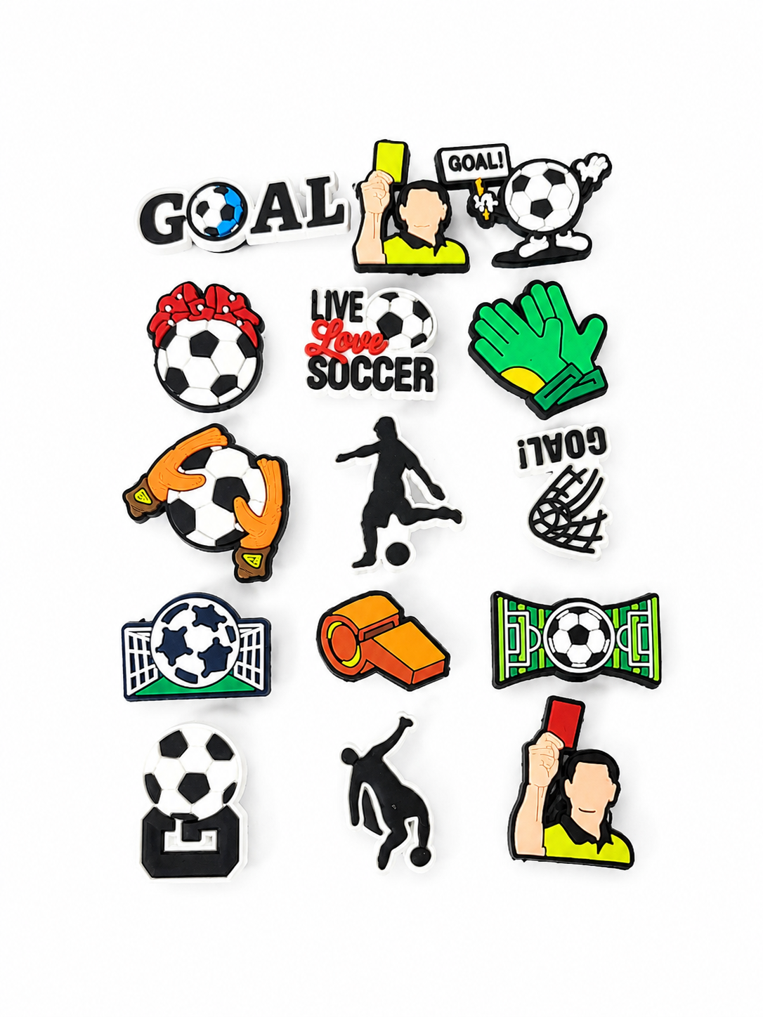 Set de Adornos Decorativos de Fútbol para Manualidades y Personalización.