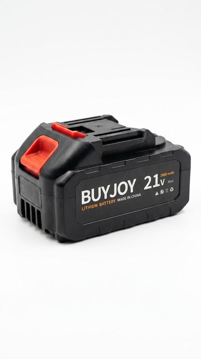 Batería de iones de litio de 21 V con una capacidad de 2600 mAh.