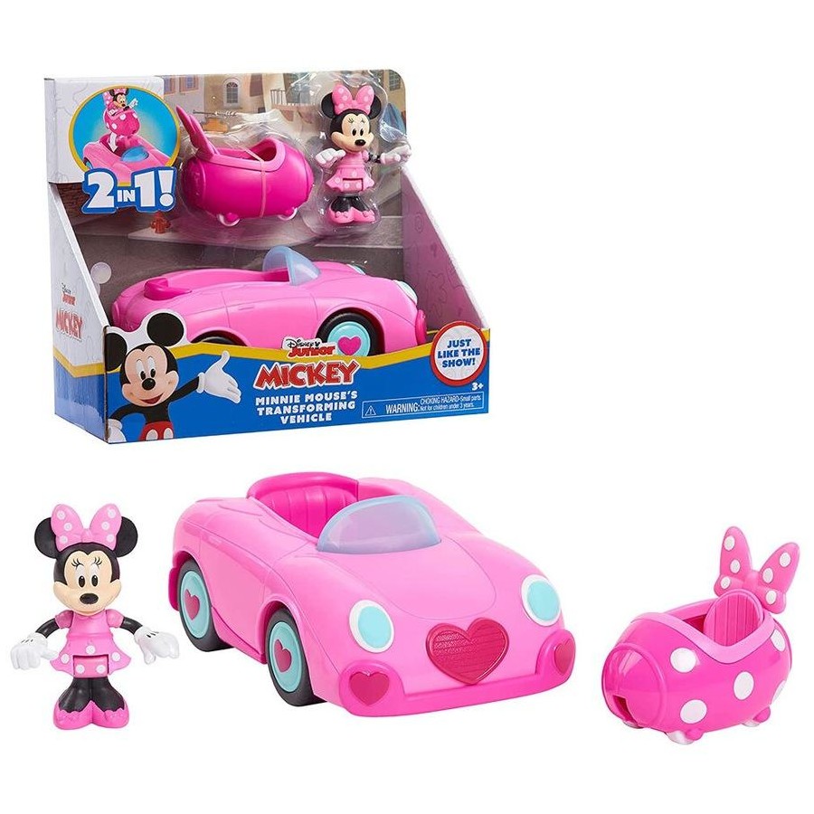 Juguete de vehículo transformador 2 en 1 de Minnie Mouse inspirado