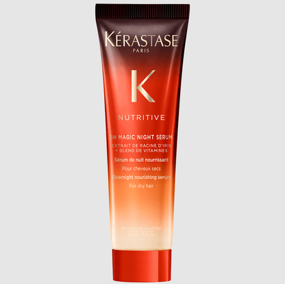 Tratamiento capilar nocturno diseñado específicamente para hidratar y regenerar el cabello seco mientras duermes.