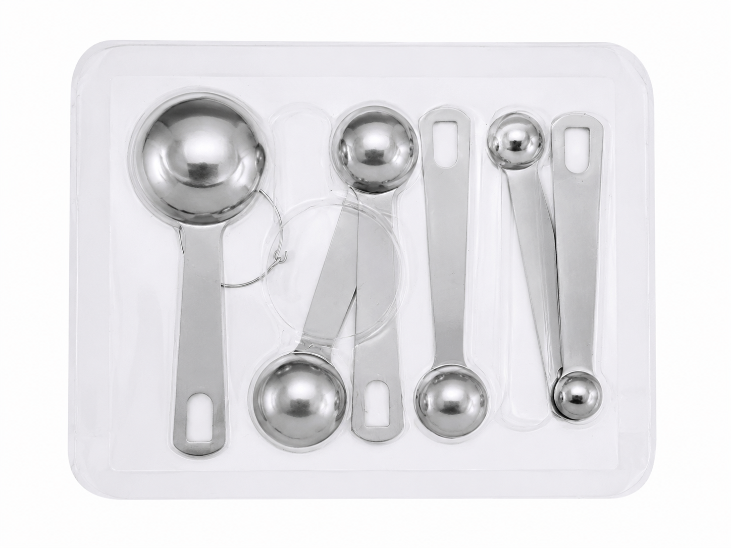 Juego de Cucharas Medidoras de Acero Inoxidable, Set de 4 Piezas.