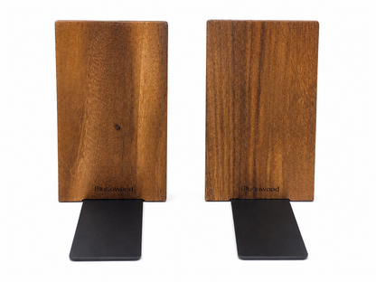 Soportes para Libros de Madera con base Metálica Antideslizante.