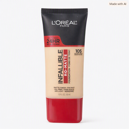 105 Natural diseñado para tonos de piel medios con un subtono amarillo/cálido.