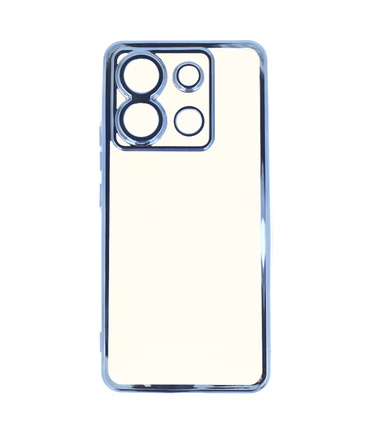 Case transparente con borde azul para el modelo Xiaomi Redmi Note 13 Pro 5G