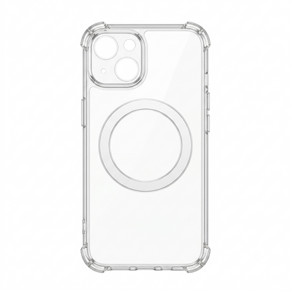 Case transparente con anillo magnético integrado para iPhone 13
