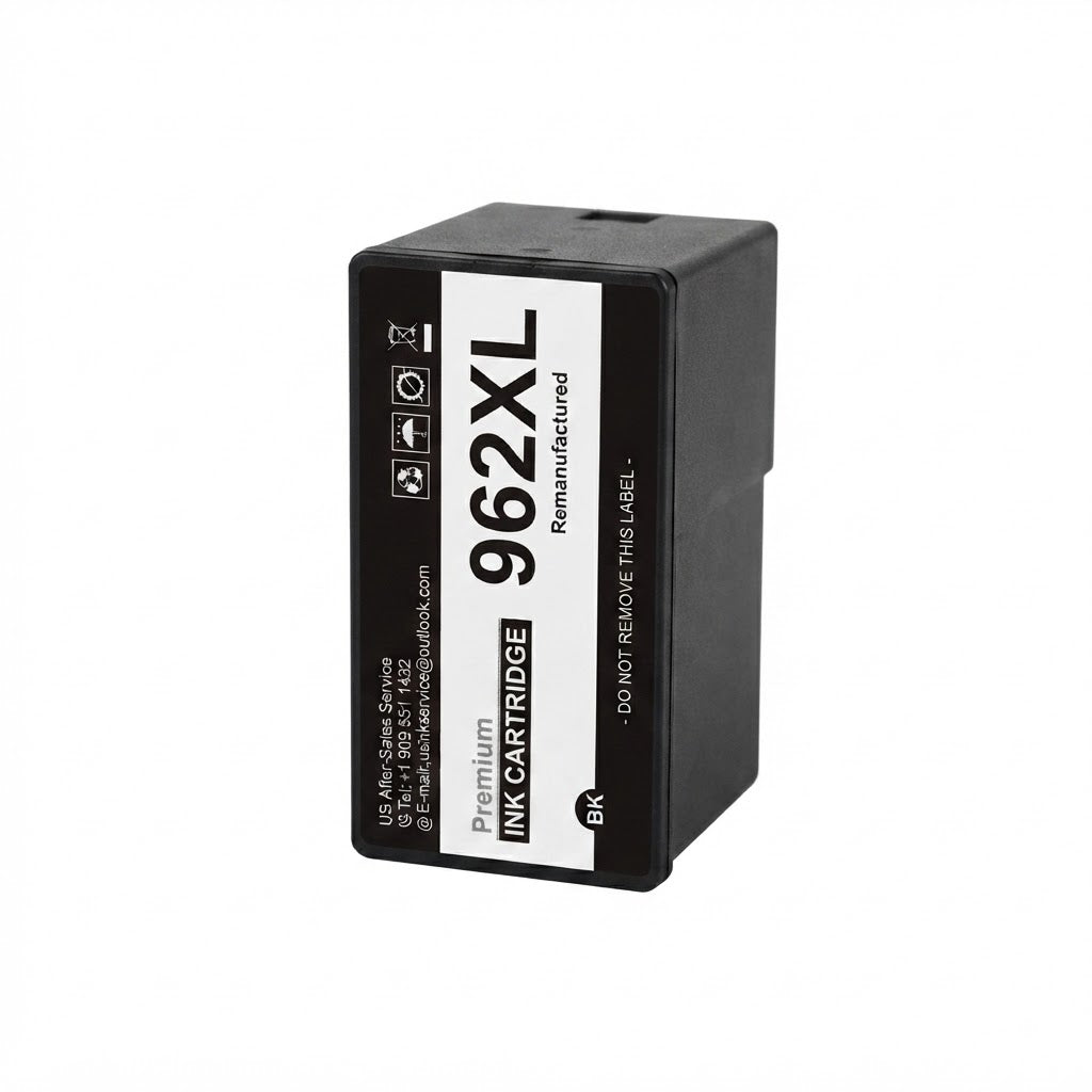 Cartucho de tinta negro de alta capacidad modelo 962XL,  compatible para impresoras de la serie HP OfficeJet Pro.