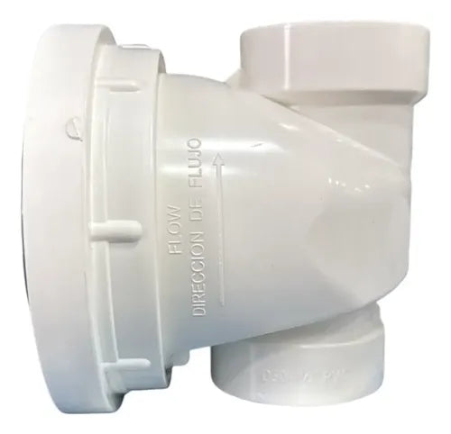 Válvula de retención de remanso para alcantarillado, fabricada en PVC blanco
