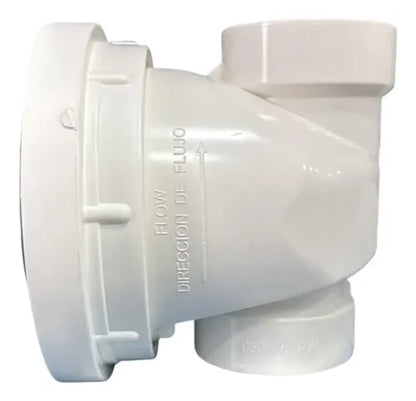 Válvula de retención de remanso para alcantarillado, fabricada en PVC blanco