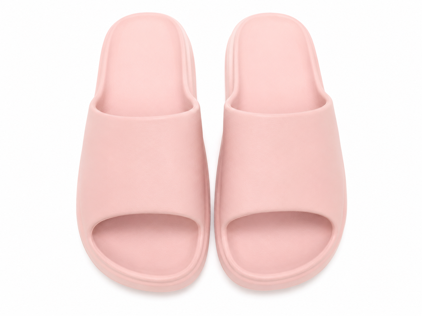 Pantuflas unisex de espuma ligera para baño y uso diario, color rosa.