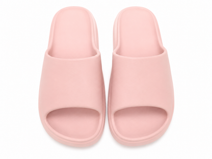 Pantuflas unisex de espuma ligera para baño y uso diario, color rosa.