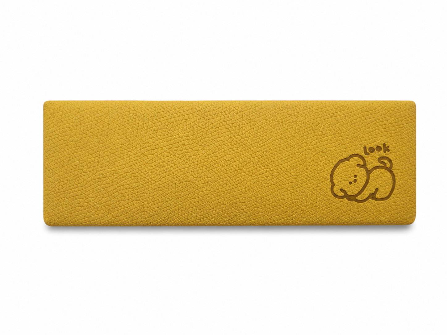 Estuche Rígido para Gafas con Acabado Texturizado Color Amarillo.