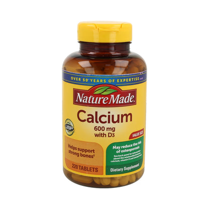 Nature Made Calcium, 600mg, 220 Tablets.