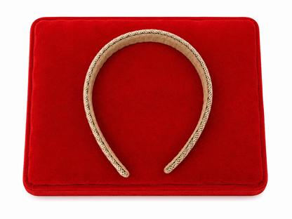 Diadema Trenzada Beige para Mujer.