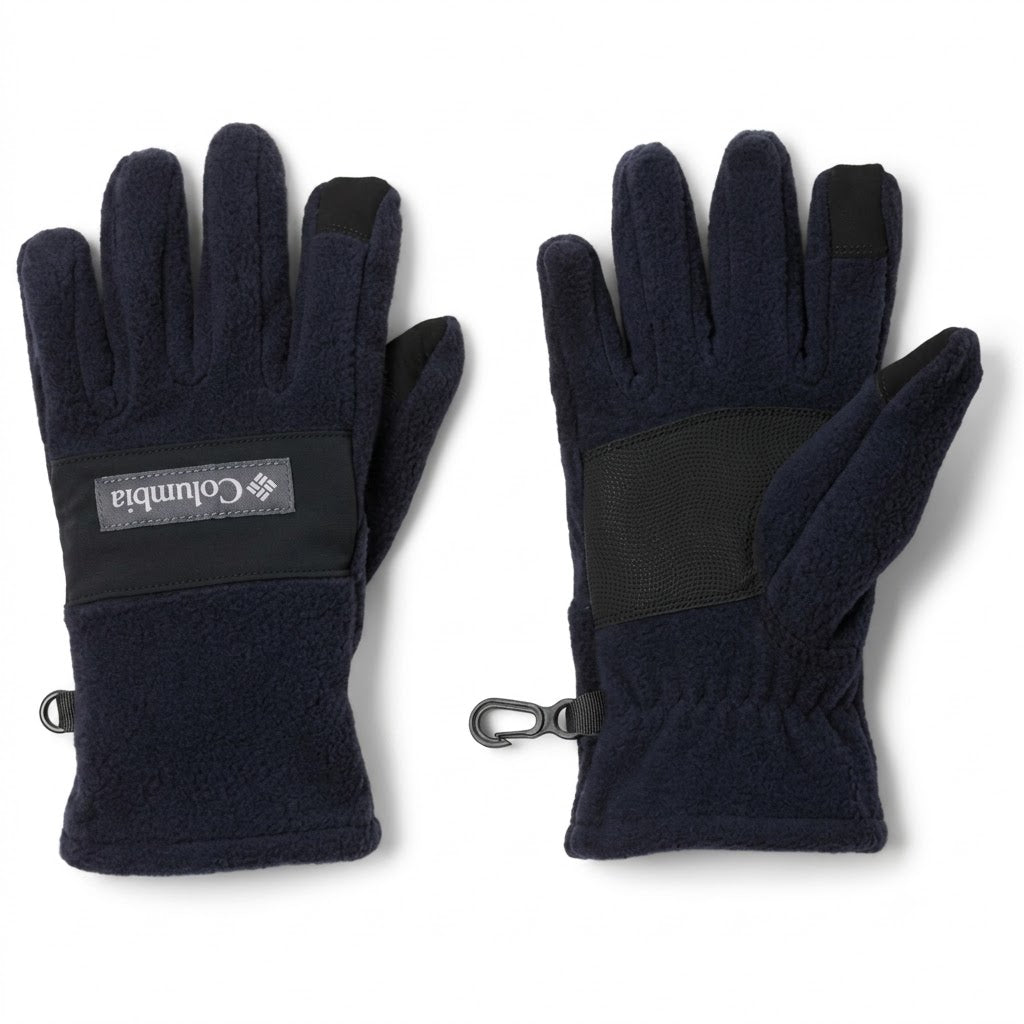 Guantes de forro polar con parche de logo bordado.