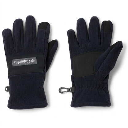 Guantes de forro polar con parche de logo bordado.