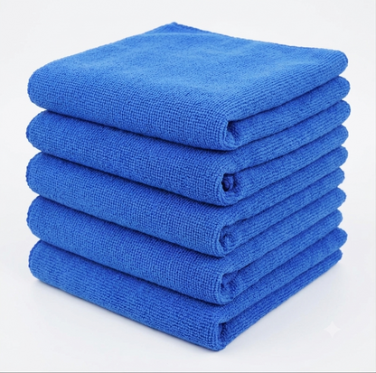 Pack de toallas de microfibra azules para vehiculos (20 piezas).