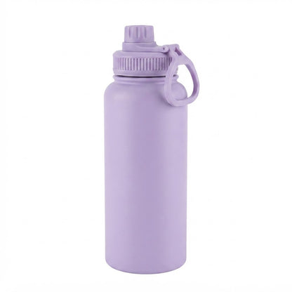 Botella térmica de acero inoxidable en color lila.