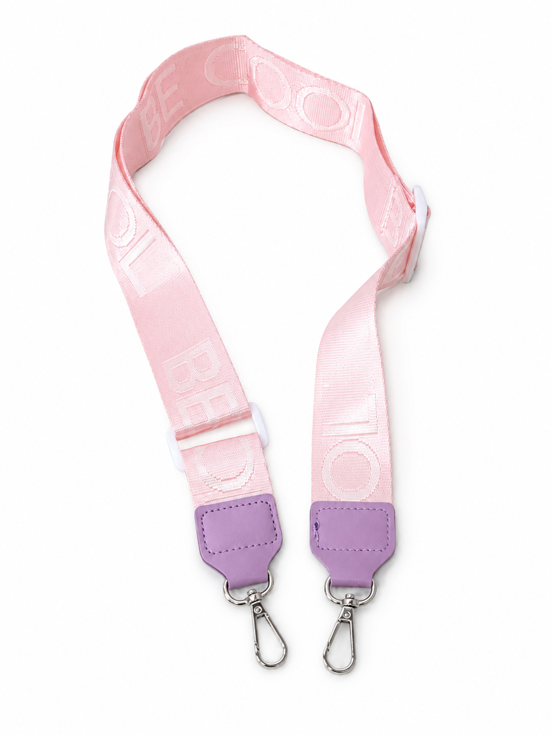 Correa Ajustable para Bolso Color Rosa con Ganchos Metálicos.