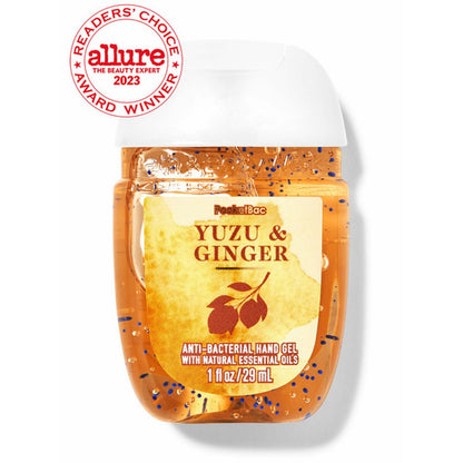 Gel Antibacterial para Manos Yuzu & Ginger con Aceites Esenciales, 29 ml.