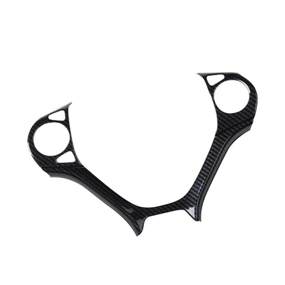 Embellecedor de marco para el volante con acabado de fibra de carbono estilo ABS, compatible con el Honda Civic de novena generación (2012-2015).