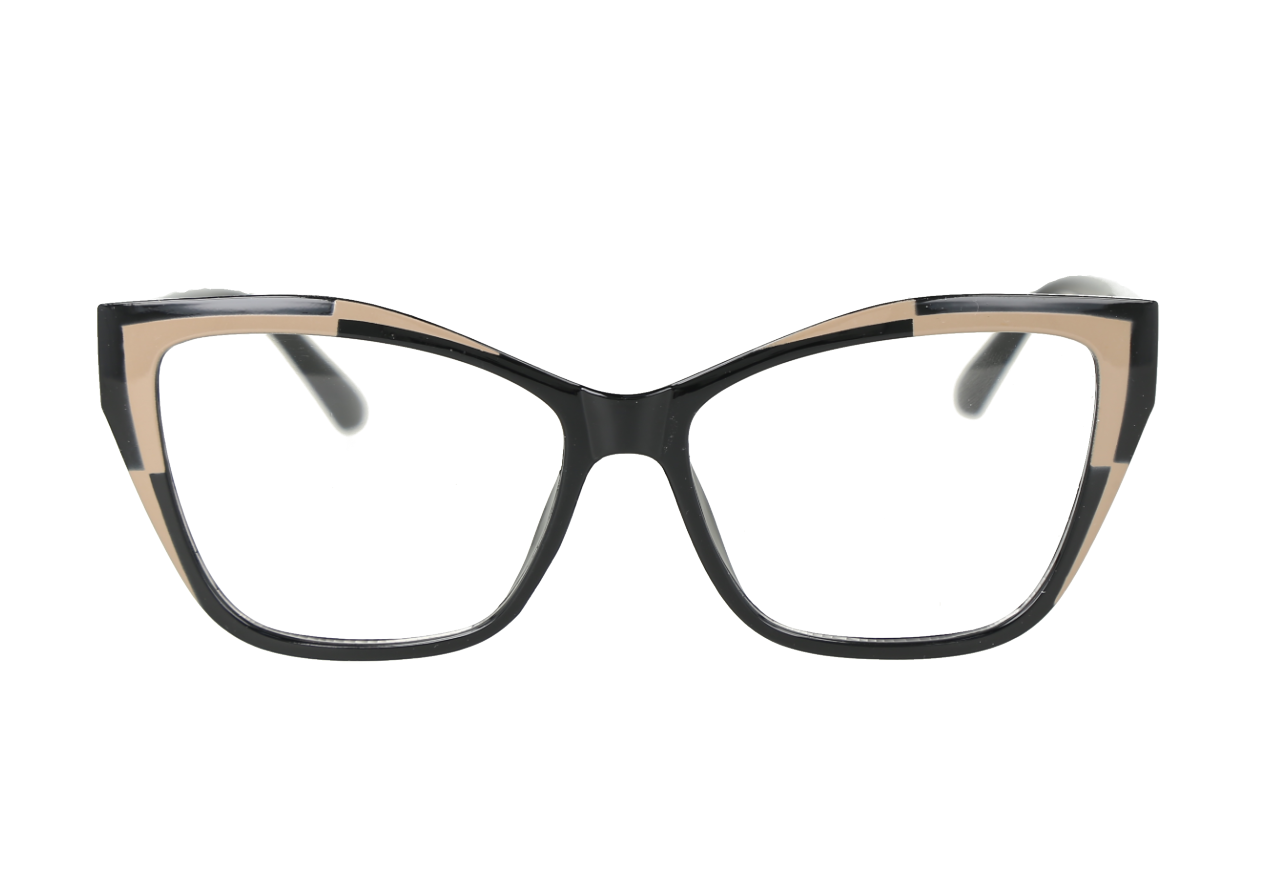 Gafas elegantes bitono, negro/crema