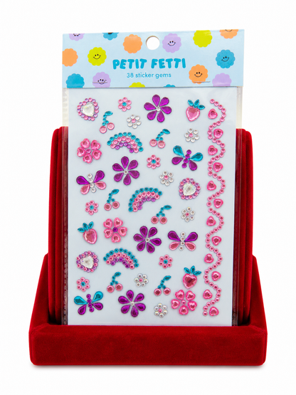 Stickers Decorativos de Gemas Multicolor para Manualidades y Scrapbooking.