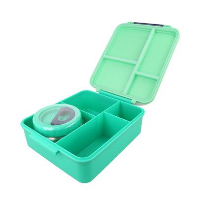 Lonchera estilo Bento para niños, verde