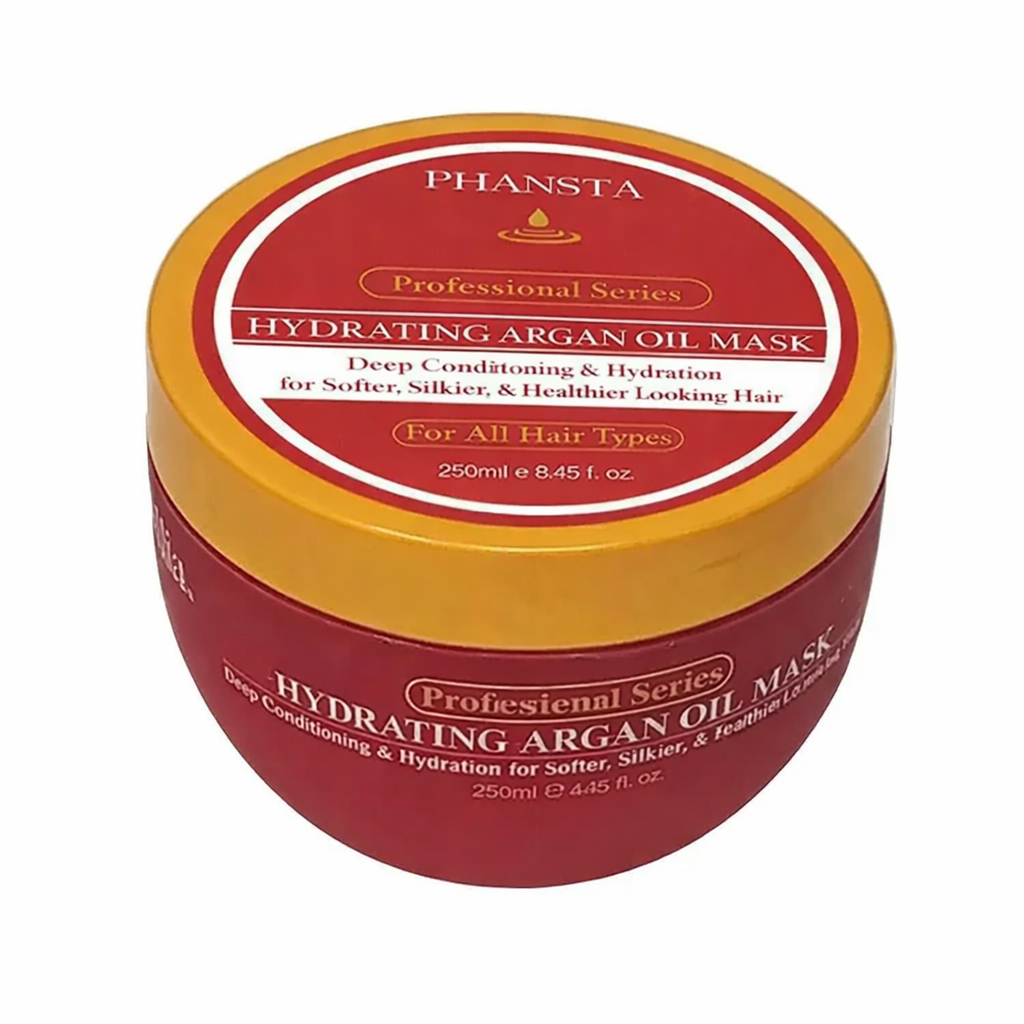 Mascarilla capilar, diseñada para la hidratación profunda con aceite de argán.