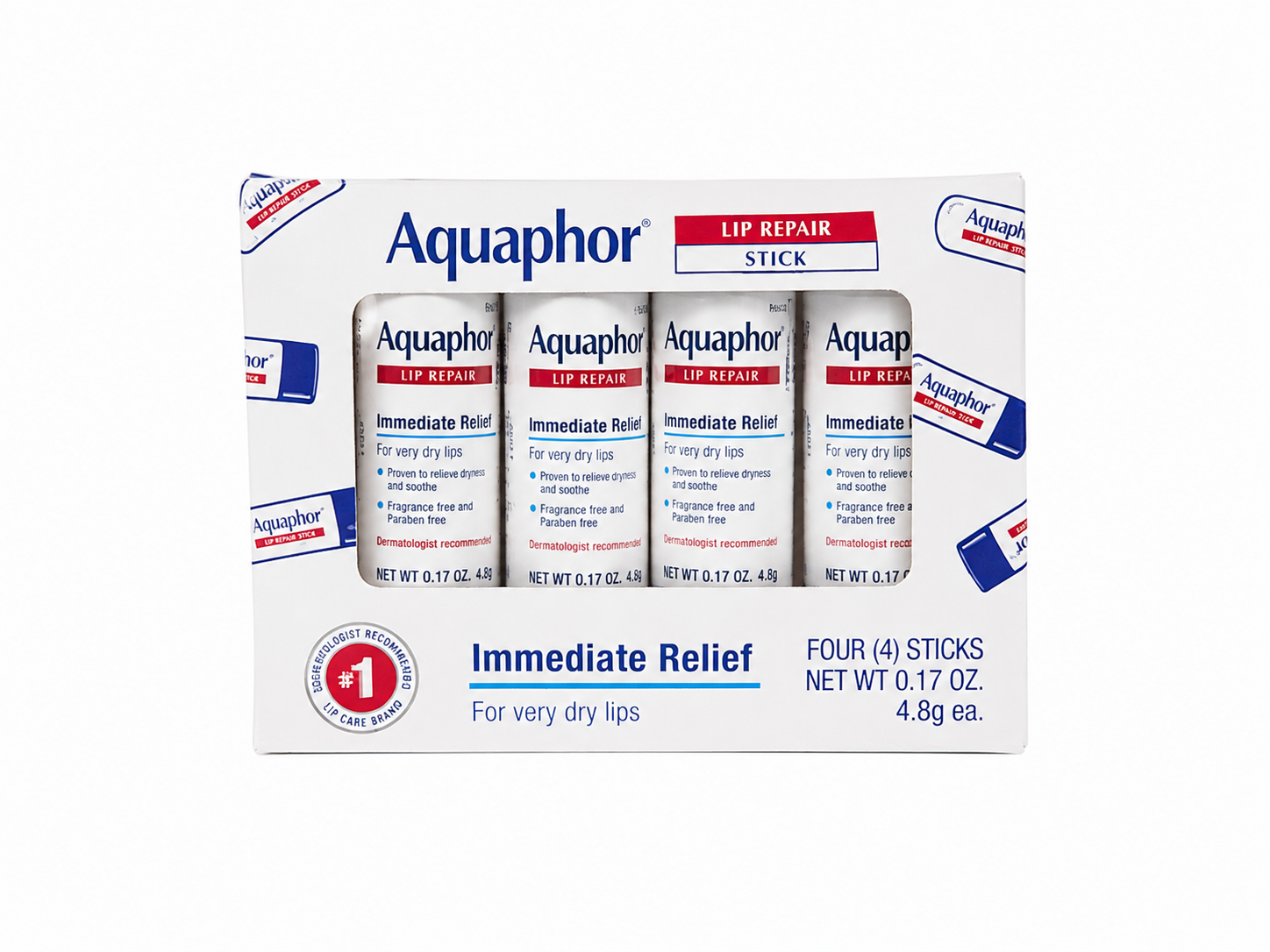 bálsamo Reparador para Labios Secos en barra Pack de 4.