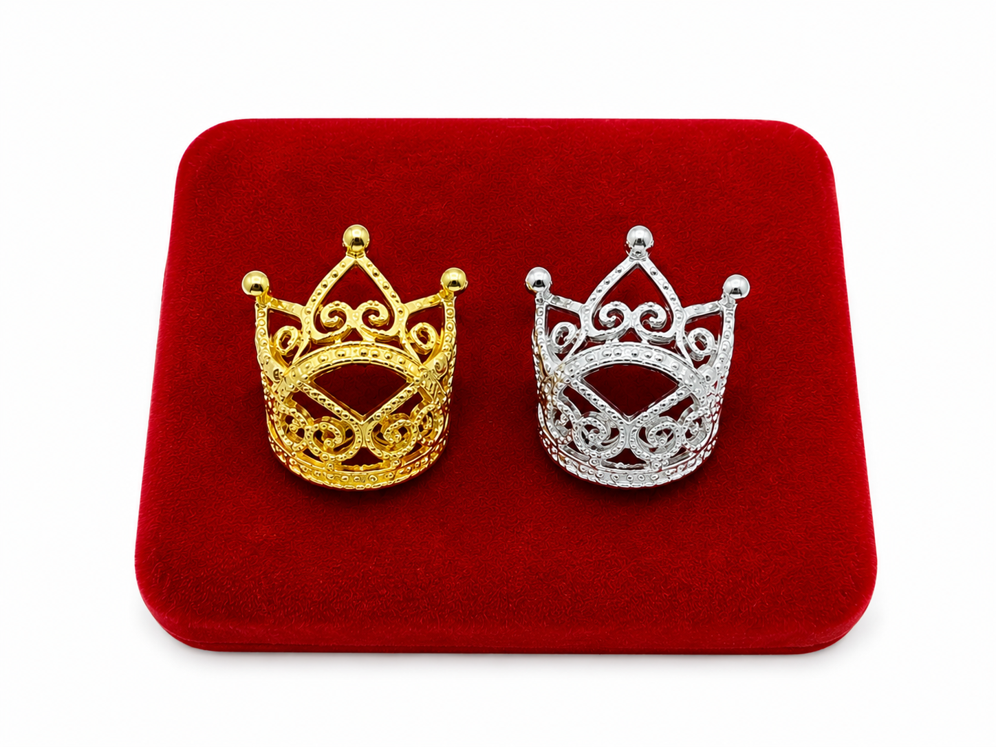 Set de 12 Anillos Decorativos de Corona para Manualidades y Decoración de Fiestas.