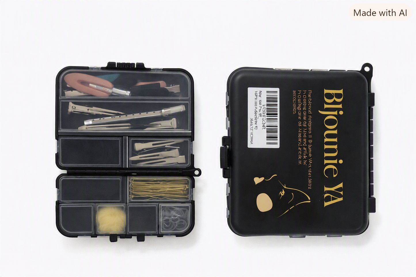 Kit organizador portátil de accesorios para el cabello.