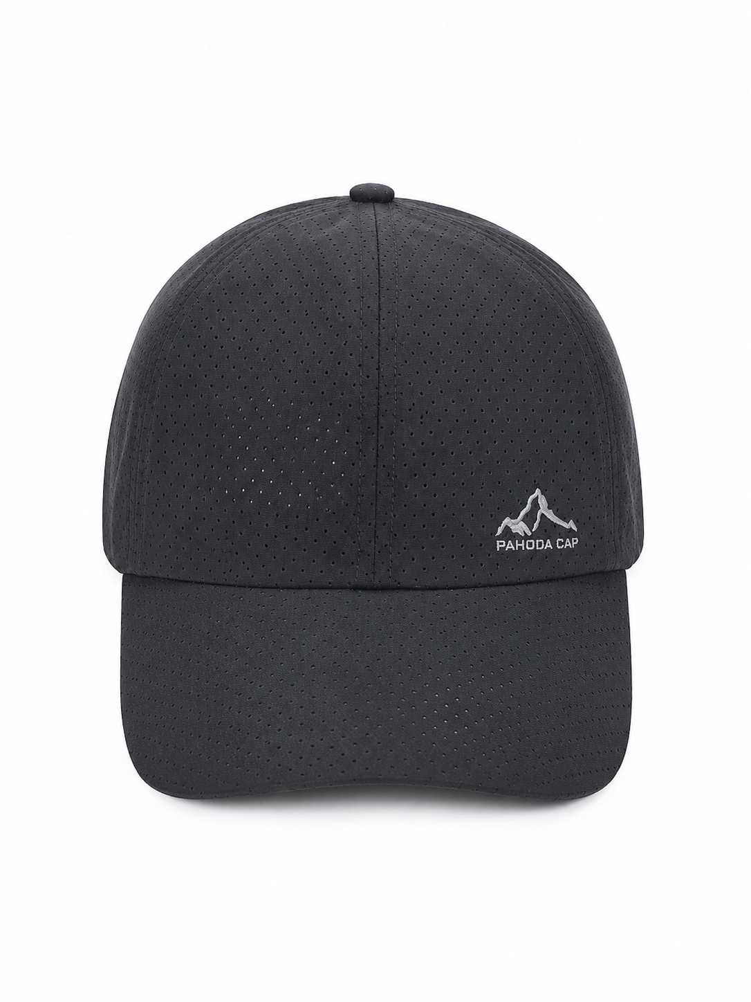 Gorra Deportiva Transpirable de Color Negro con Visera Curva.