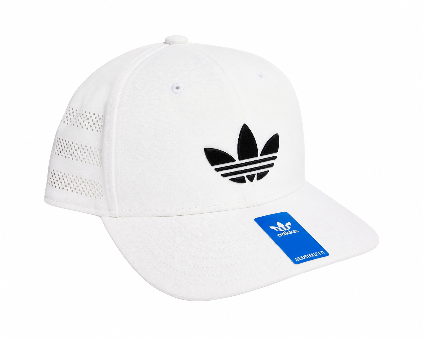 Gorra Estructurada Ajustable Modelo Structured Precurve Snapback Color Blanco.