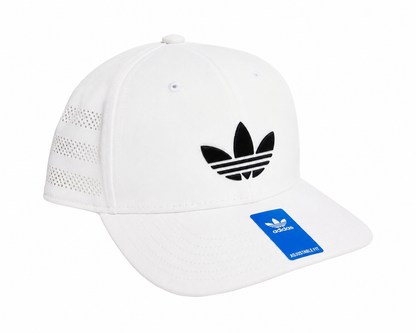 Gorra Estructurada Ajustable Modelo Structured Precurve Snapback Color Blanco.
