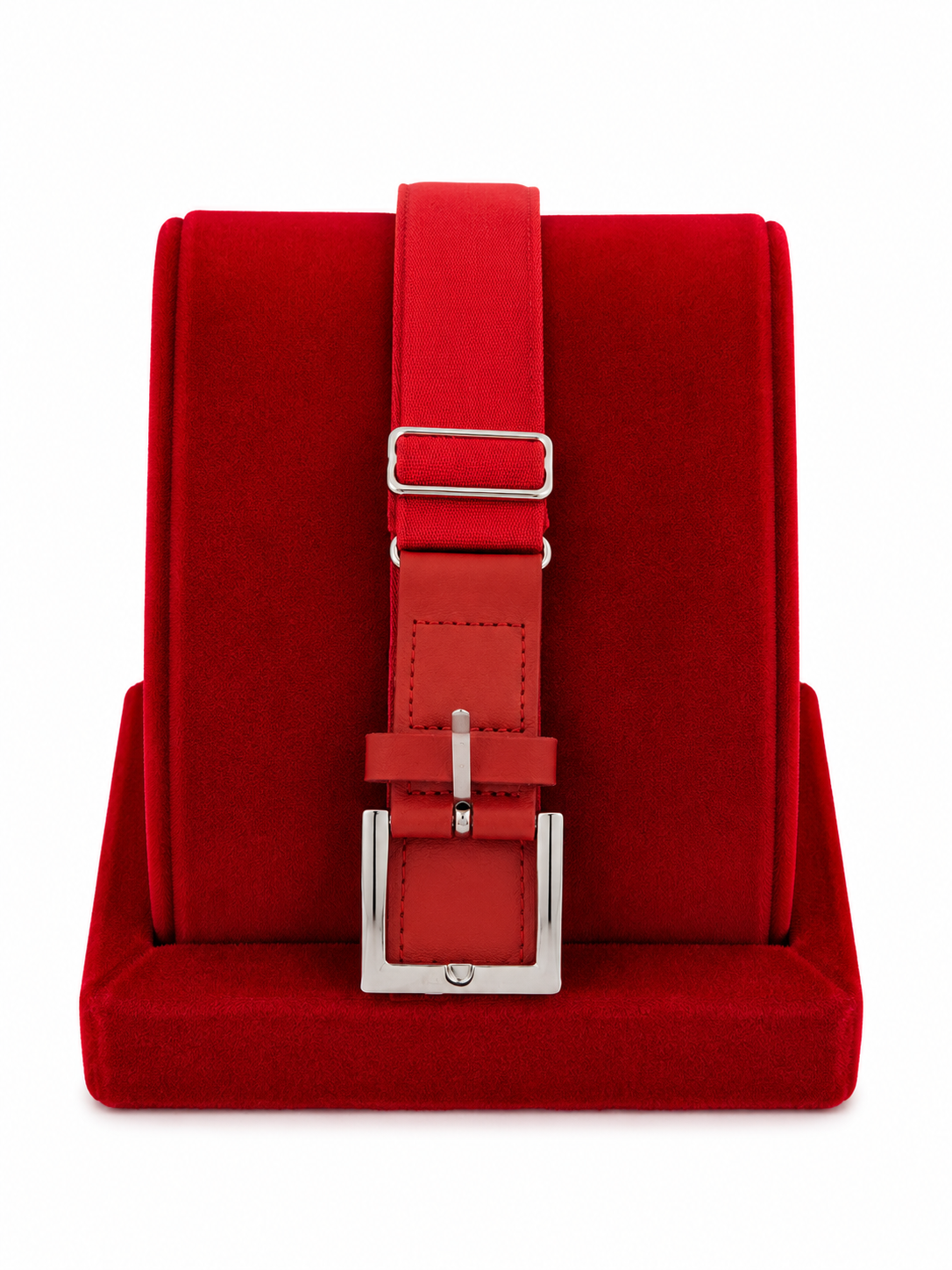 Correa Ajustable Roja con Hebilla Metálica para Bolso o Accesorios.