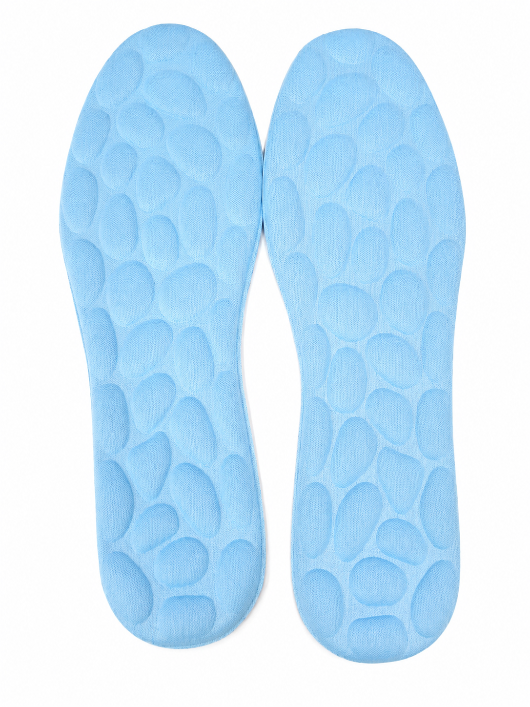 Plantillas ergonómicas para calzado con diseño acolchado en color azul claro, talla 43.5.