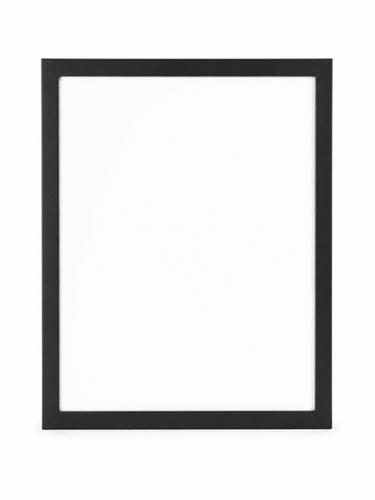 Marco negro rectangular para fotografías de 12 × 9 pulgadas.