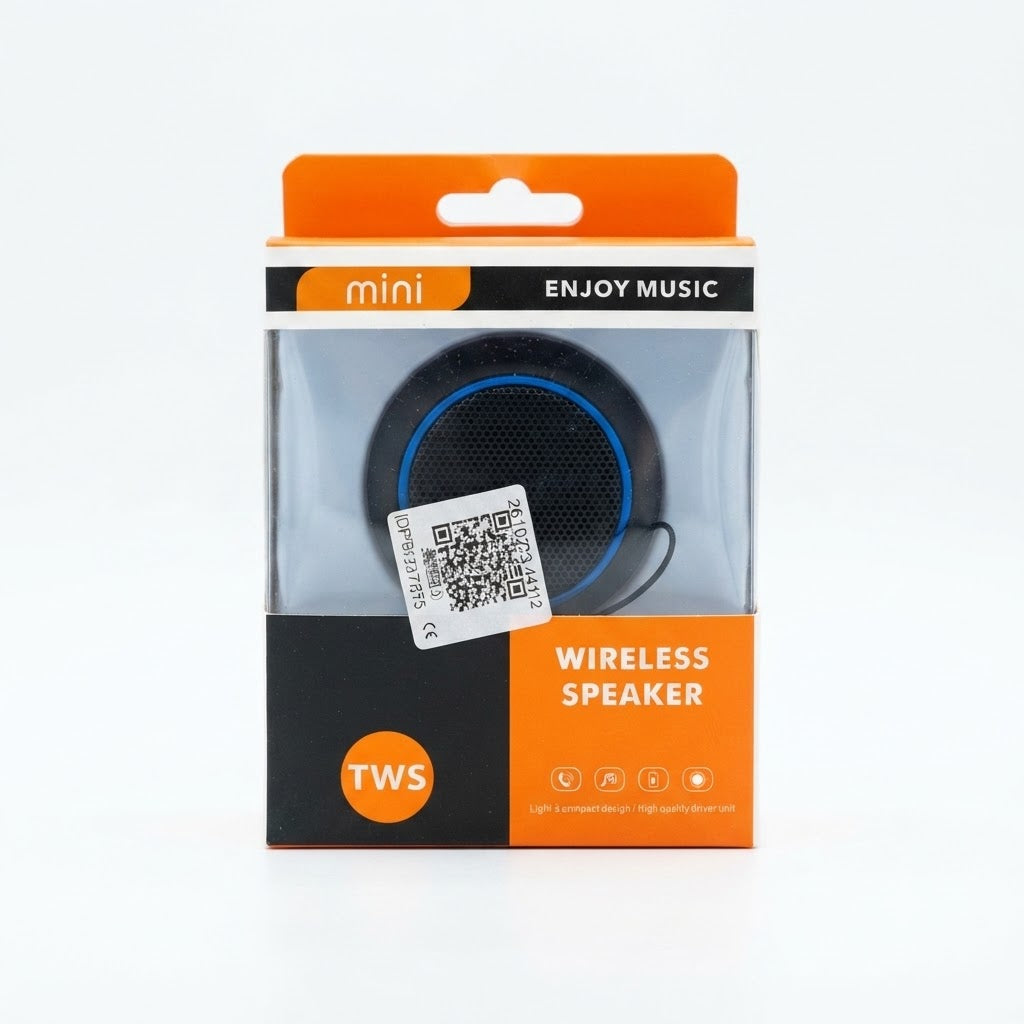 Mini altavoz portátil inalámbrico Bluetooth.