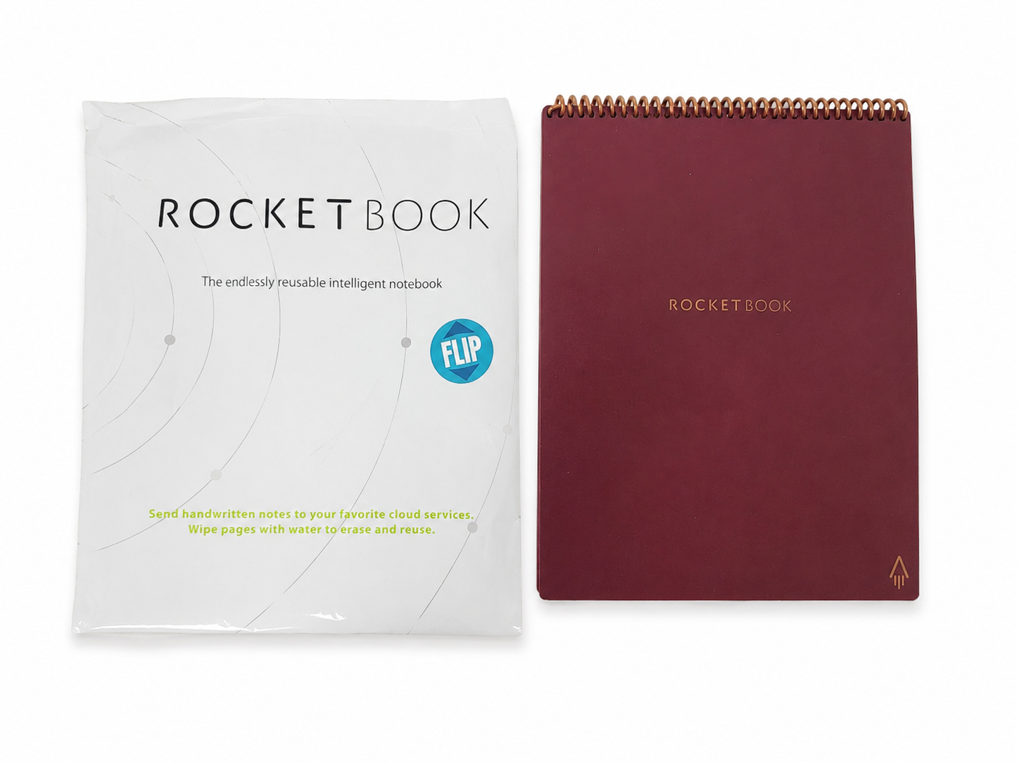 Cuaderno Inteligente Reutilizable con Espiral Color Borgoña.