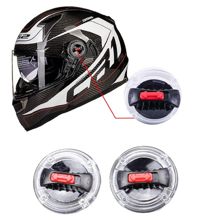 Par de clip de fijación de visera redonda para casco de motocicleta, compatible con LS2 FF358 FF396 FF370 FF386