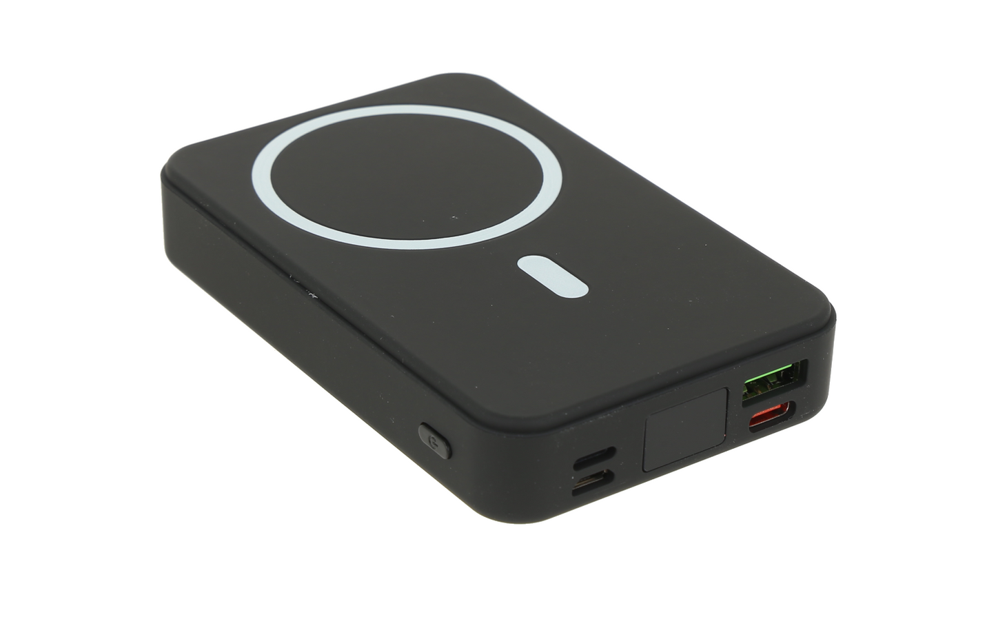 Banco de energía inalámbrico magnético con Fast Charger, negro.