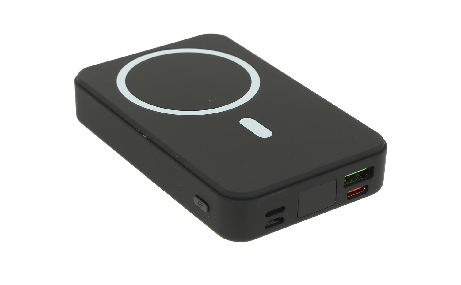 Banco de energía inalámbrico magnético con Fast Charger, negro.