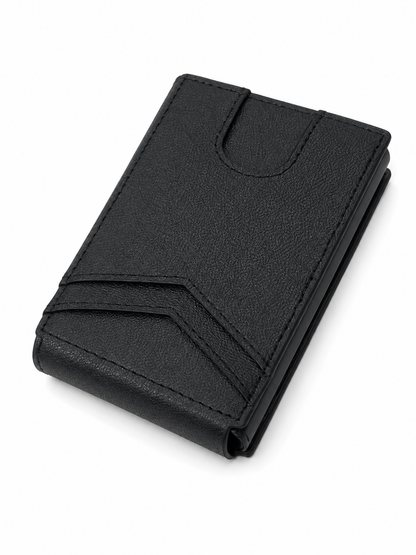 Tarjetero Compacto de Cuero Sintético con Protección RFID.