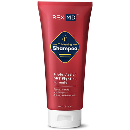 Champú espesante diseñado para combatir la caída del cabello en hombres.