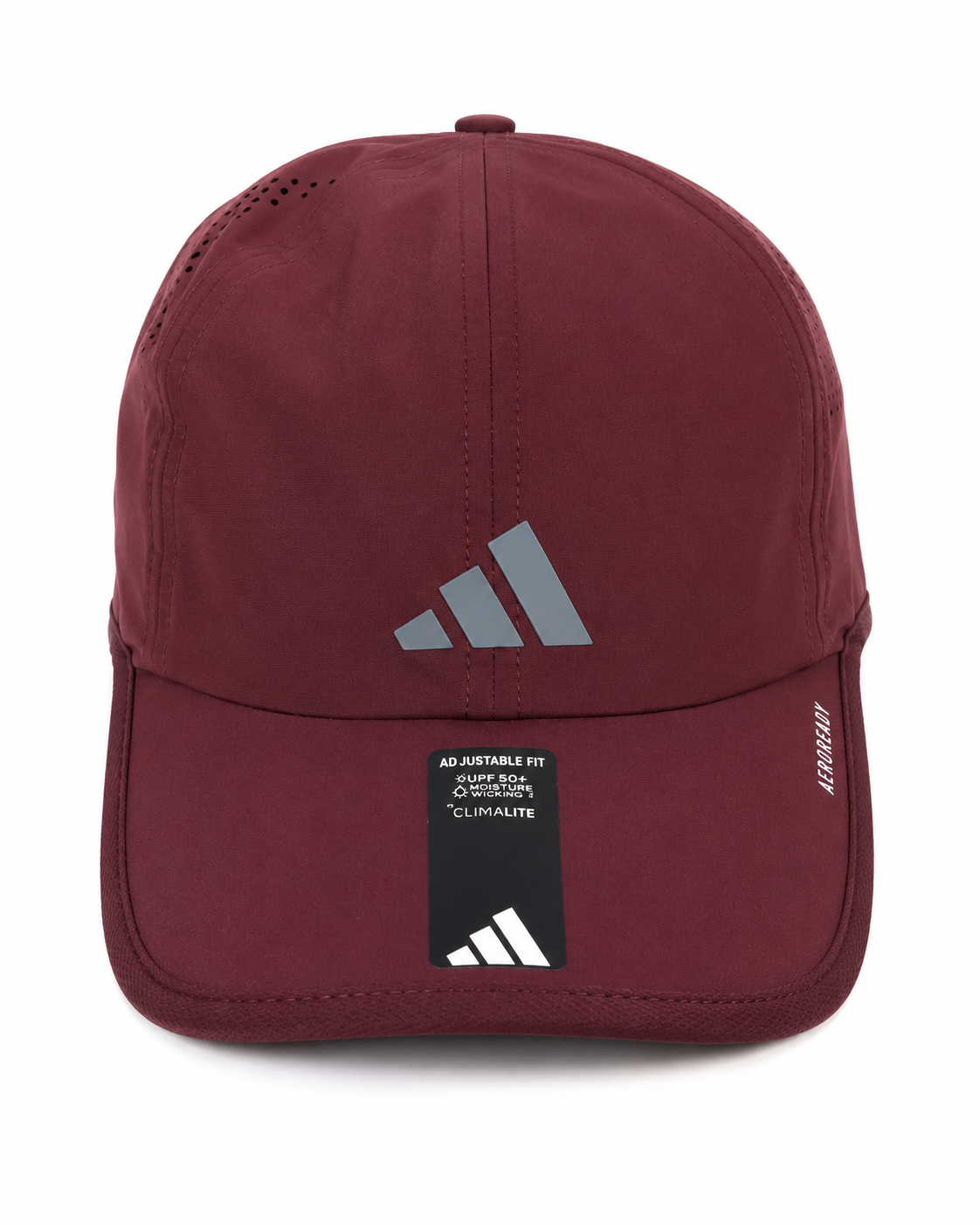 Gorra Deportiva Ajustable de Secado Rápido con Tecnología Climacool Color Borgoña.
