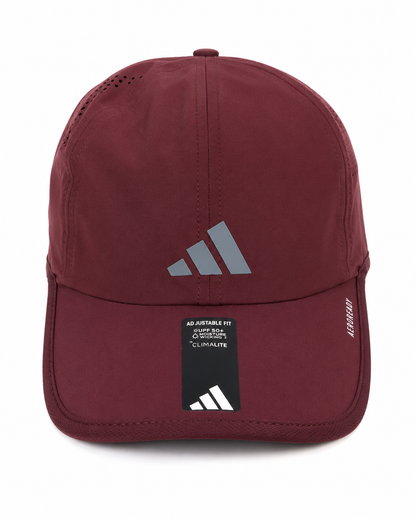 Gorra Deportiva Ajustable de Secado Rápido con Tecnología Climacool Color Borgoña.